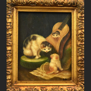 Obraz muzykujące koty z gitarą Obraz muzykujące koty z gitarą