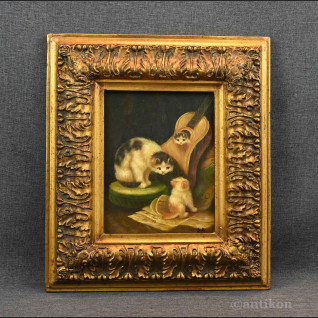 Obraz muzykujące koty z gitarą 