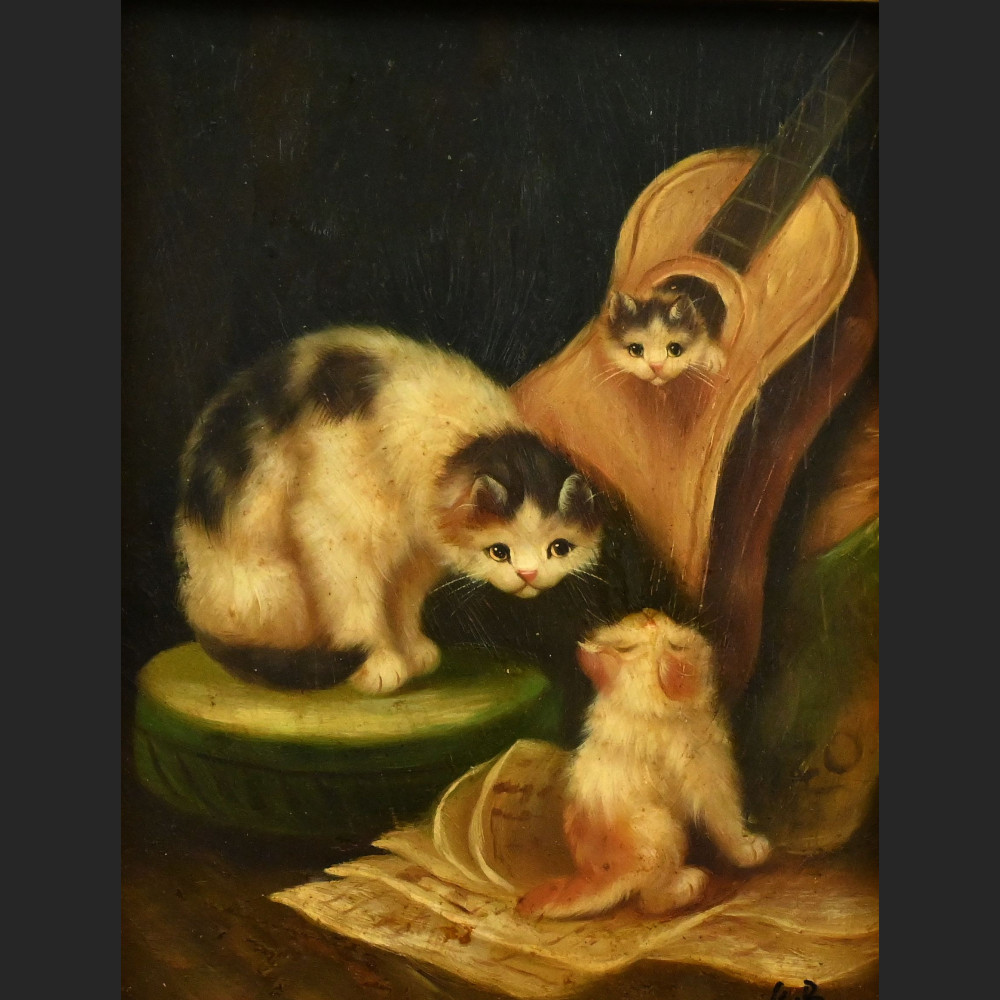 Obraz muzykujące koty z gitarą Obraz muzykujące koty z gitarą