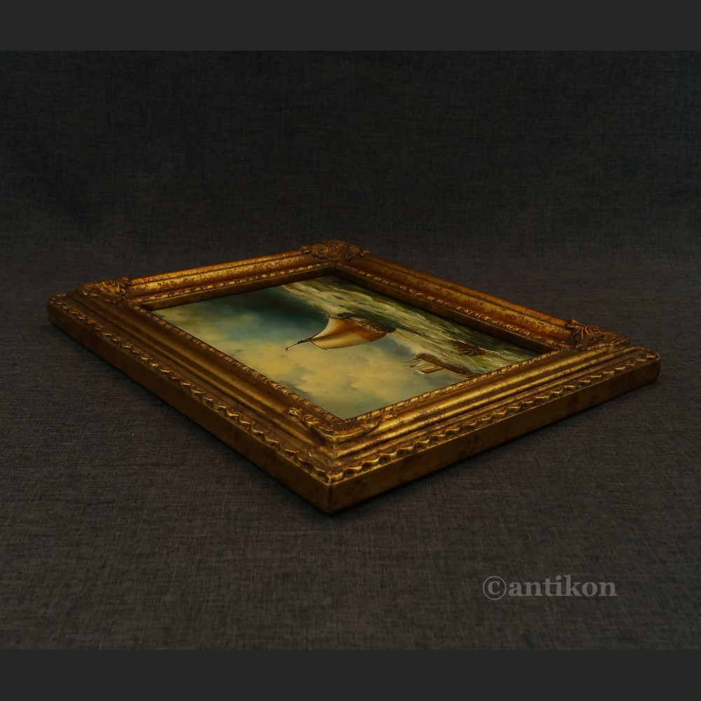 Pejzaż marynistyczny łódź na morzu 