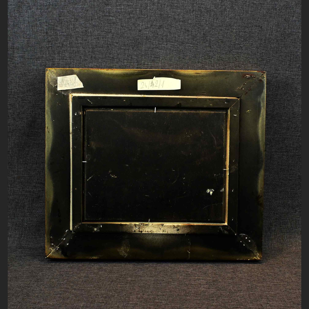 Obraz ludzie na plaży impresja w złotej ramie  Obraz ludzie na plaży impresja w złotej ramie