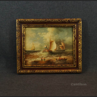 Pejzaż morze obraz w drewnianej ramie 