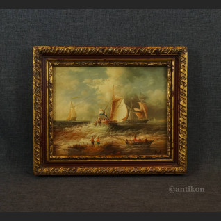 Pejzaż morze obraz w drewnianej ramie 