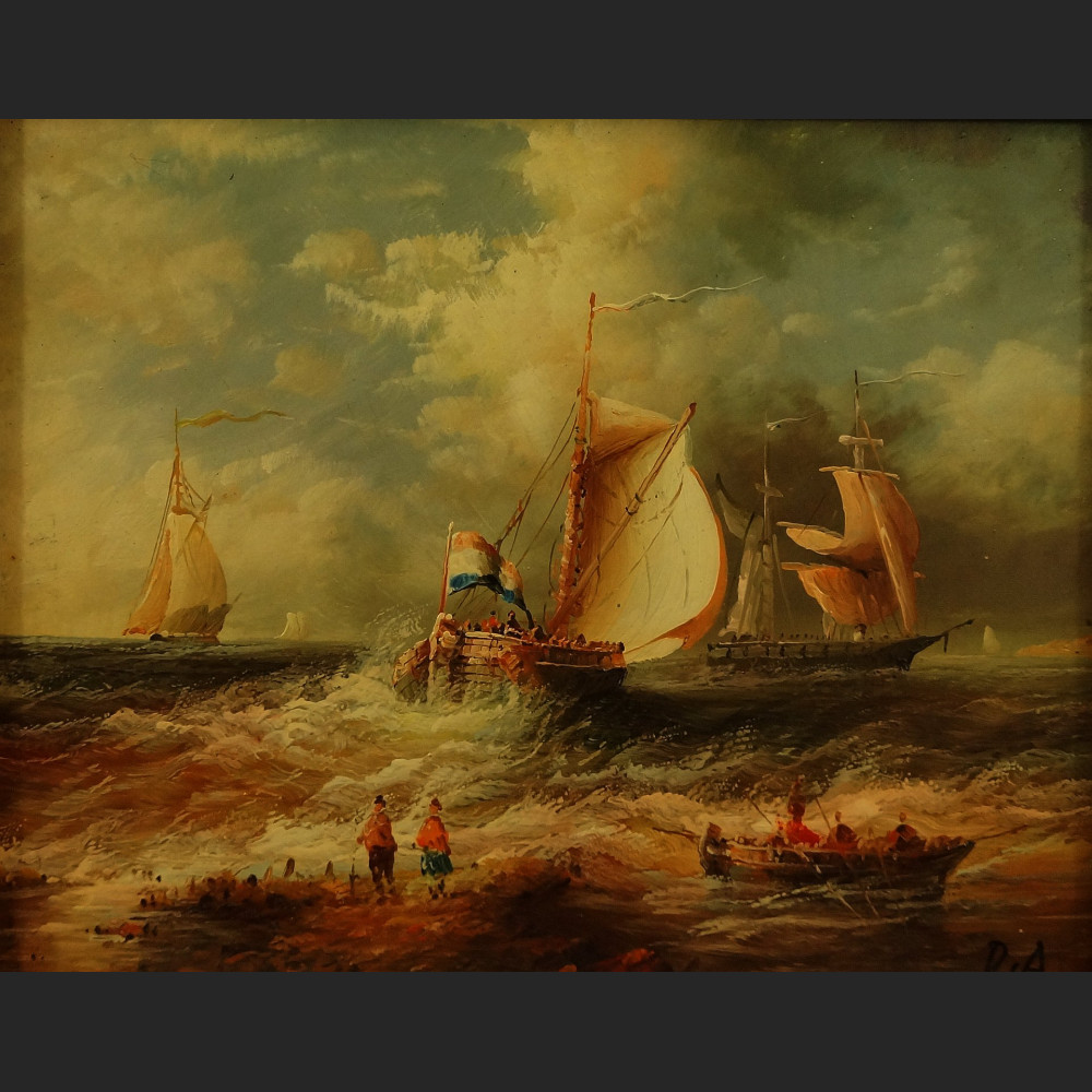 Pejzaż morze obraz w drewnianej ramie 