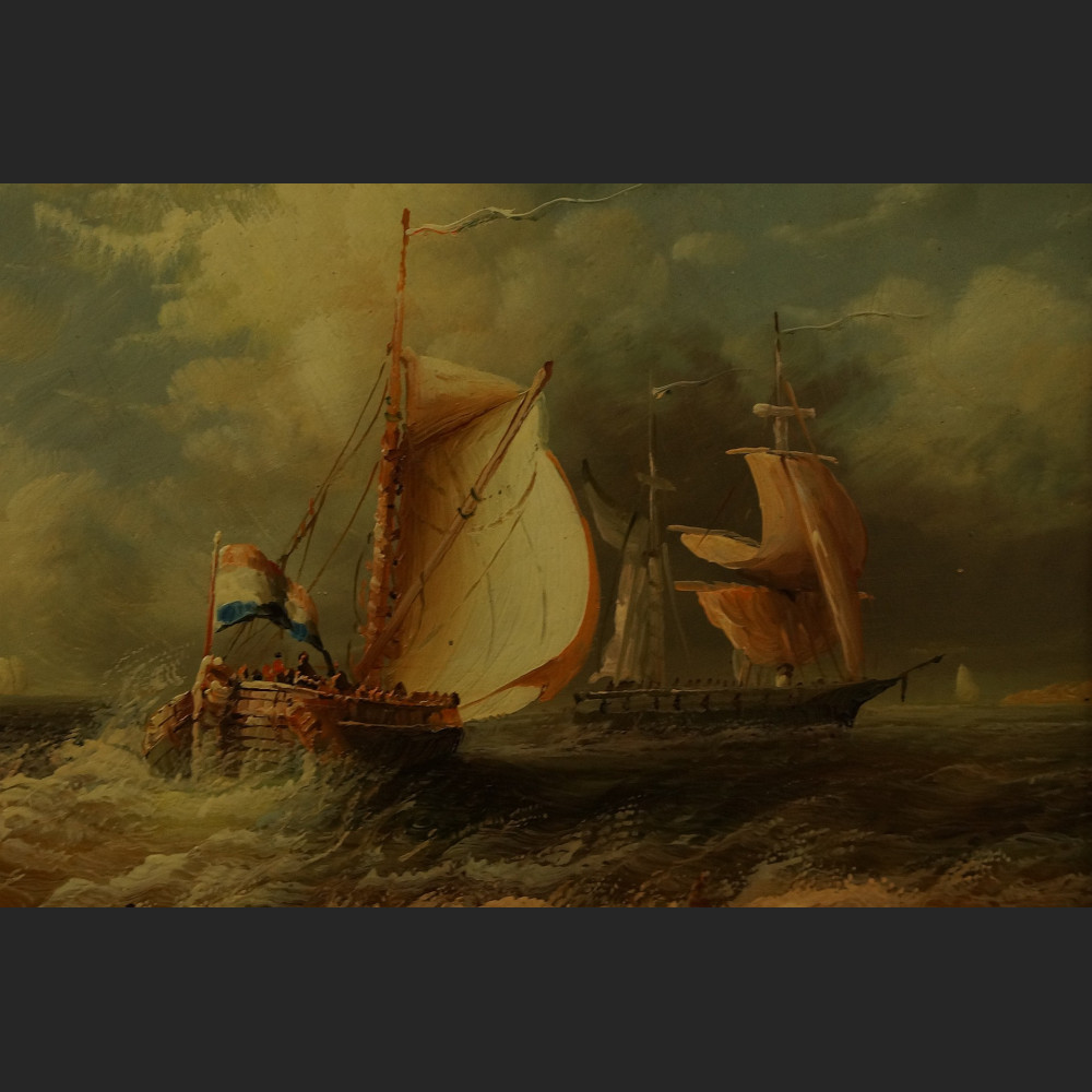 Pejzaż morze obraz w drewnianej ramie 