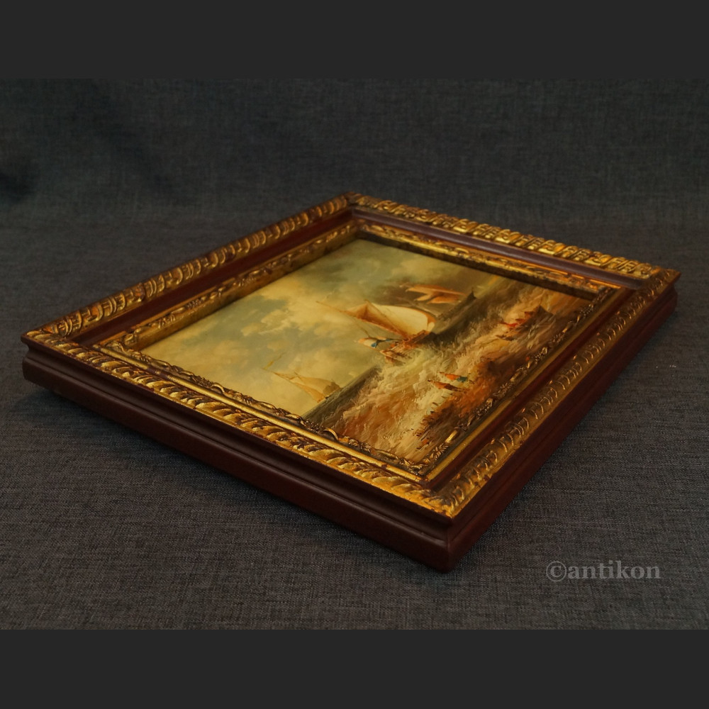 Pejzaż morze obraz w drewnianej ramie 