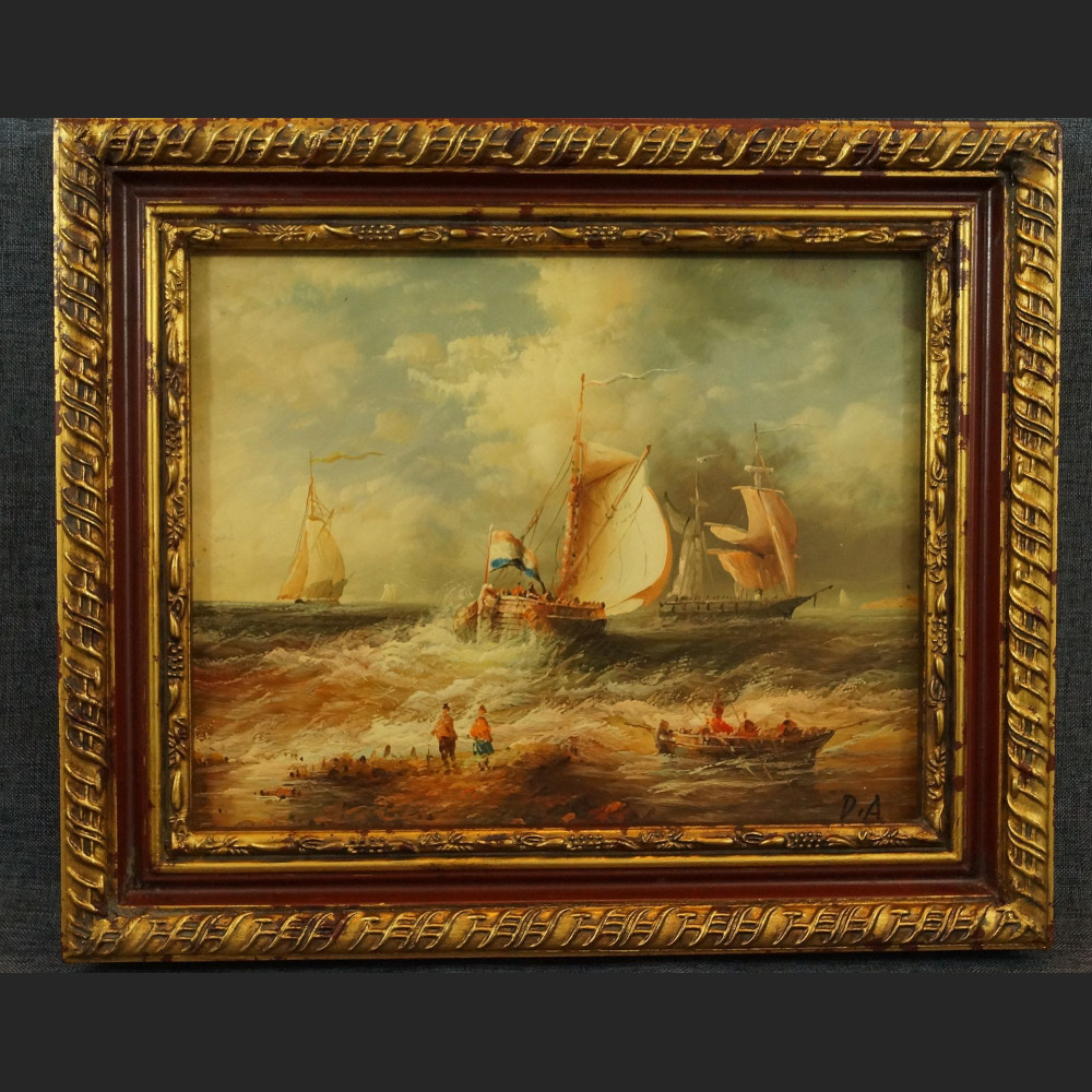 Pejzaż morze obraz w drewnianej ramie 