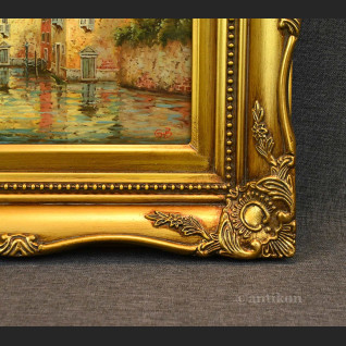 Pejzaż wenecki obraz olejny na desce Pejzaż wenecki obraz olejny na desce