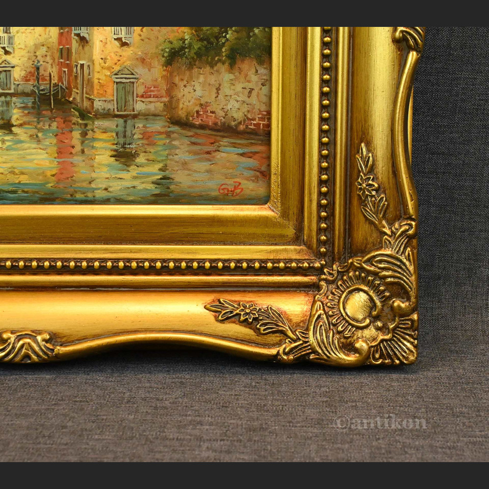 Pejzaż wenecki obraz olejny na desce Pejzaż wenecki obraz olejny na desce