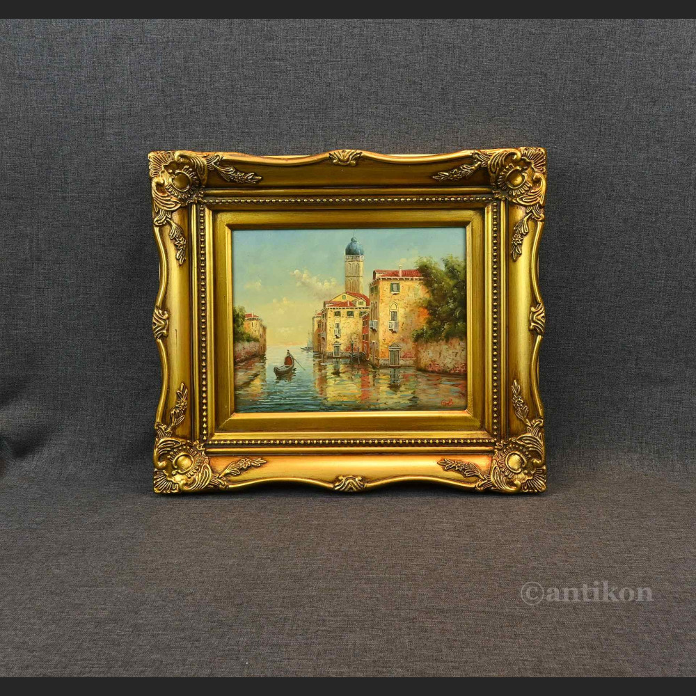 Pejzaż wenecki obraz olejny na desce Pejzaż wenecki obraz olejny na desce