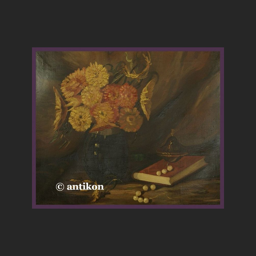 Stary obraz olejny piękne malarstwo martwa natura Stary obraz olejny piękne malarstwo martwa natura