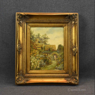 Obraz tajemniczy ogród sielski widok 