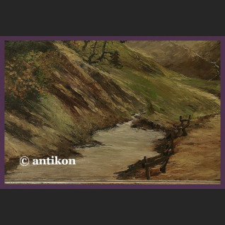 PIĘKNE STARE MALARSTWO TYROLSKI KRAJOBRAZ CUDOWNA RAMA