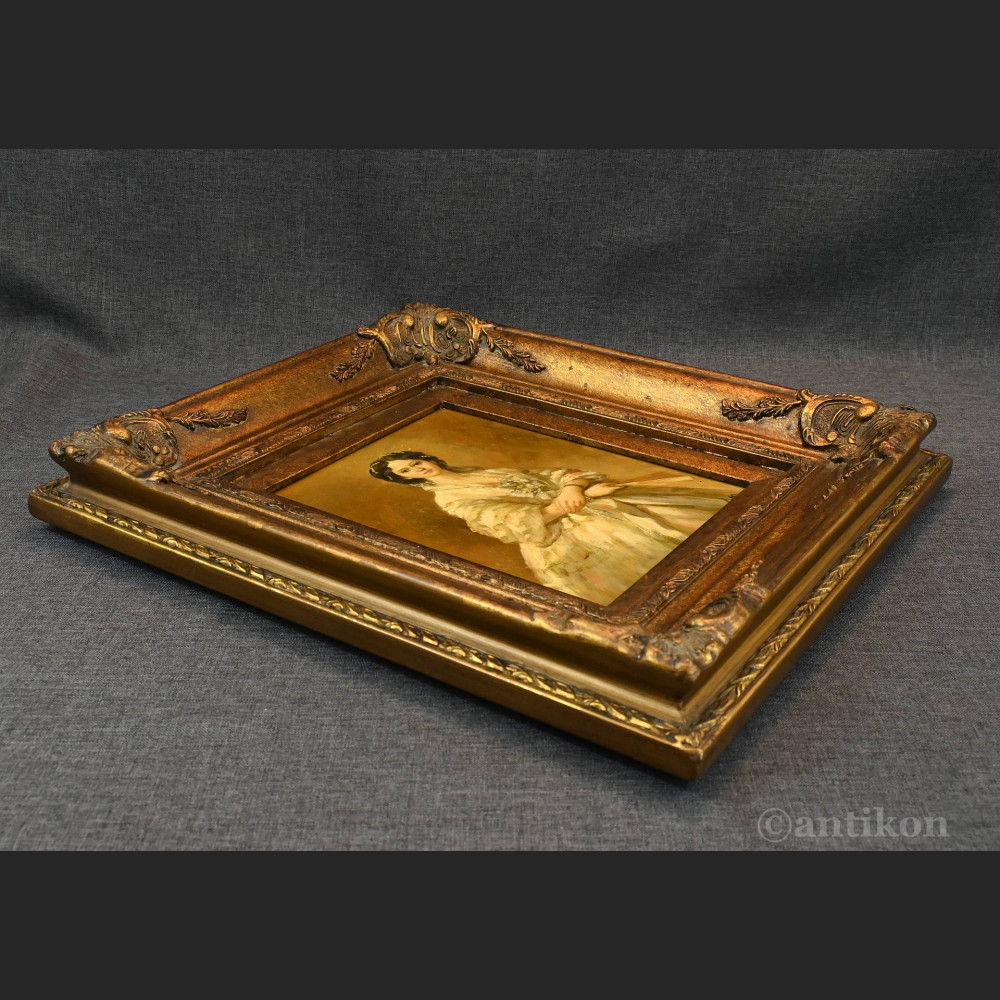 Portret rokokowej damy obraz olejny 