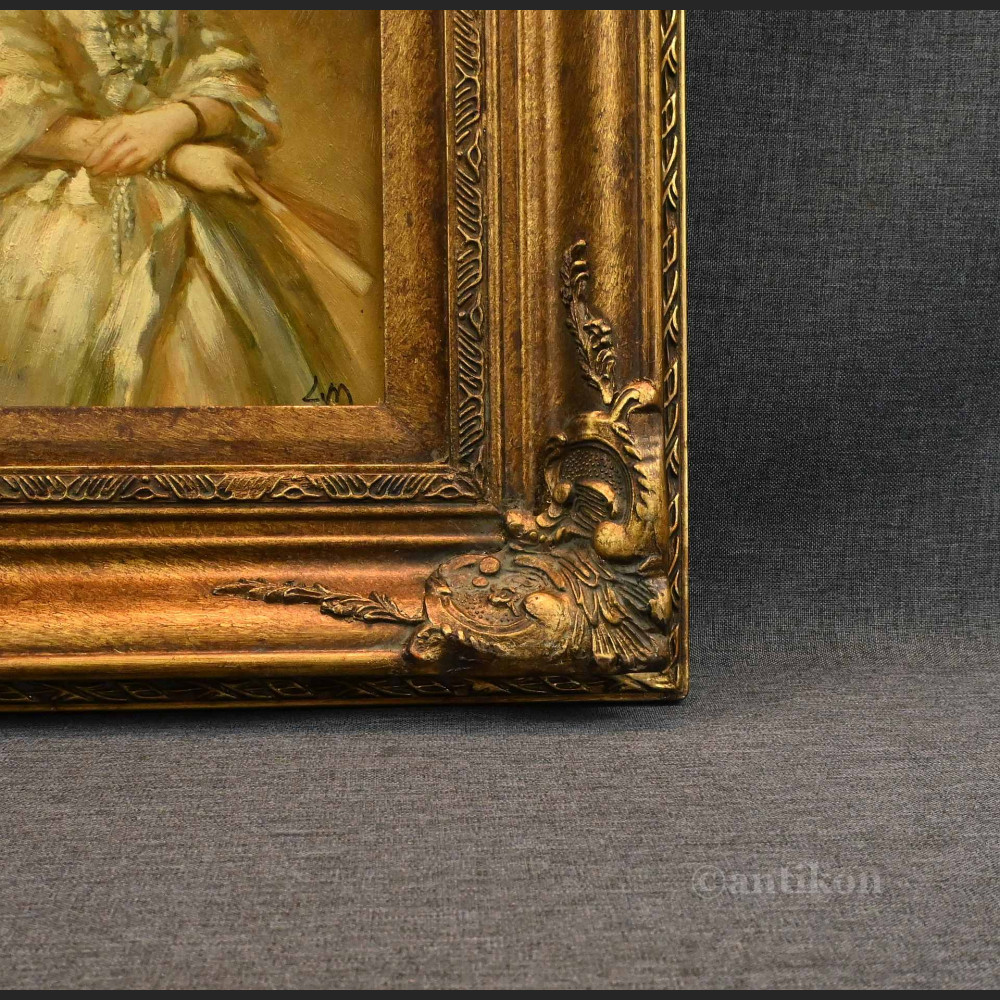 Portret rokokowej damy obraz olejny 