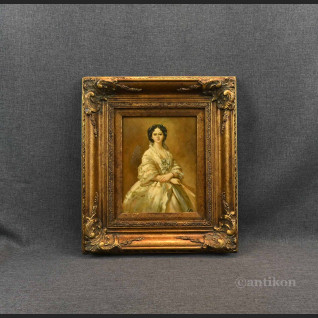 Portret rokokowej damy obraz olejny 