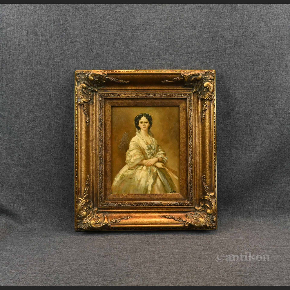 Portret rokokowej damy obraz olejny 