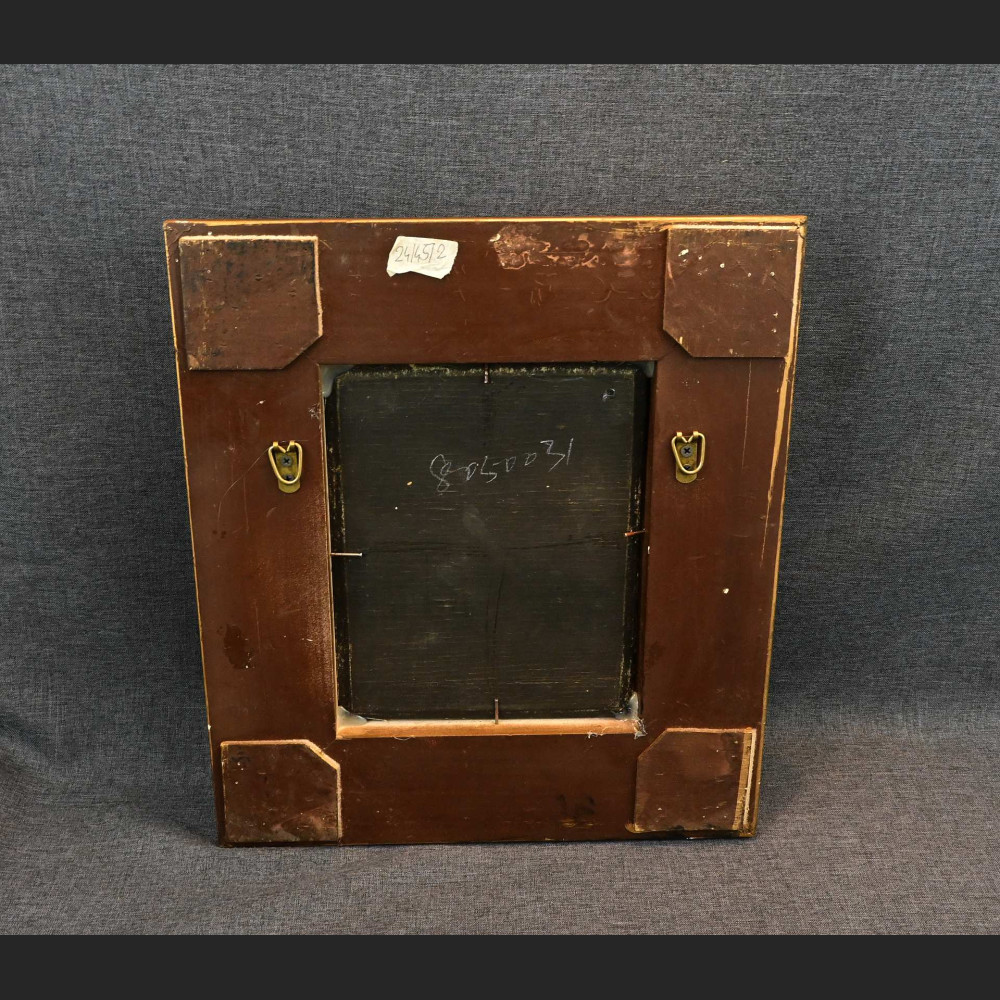 Obraz aniołek kupidyn olejny w złotej ramie Obraz aniołek kupidyn olejny w złotej ramie