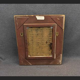 Dama z różami olej na desce 