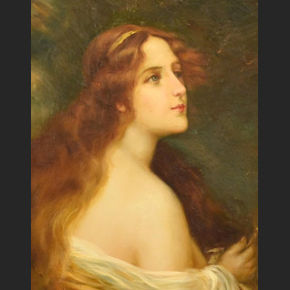 Rudowłosa obraz portret w ramie 