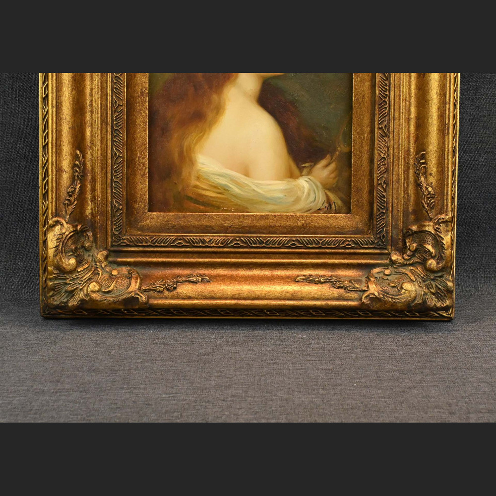 Rudowłosa obraz portret w ramie 