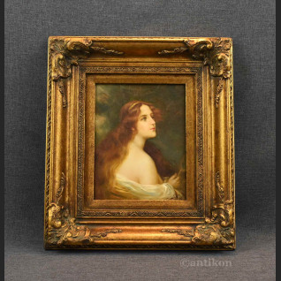 Rudowłosa obraz portret w ramie 