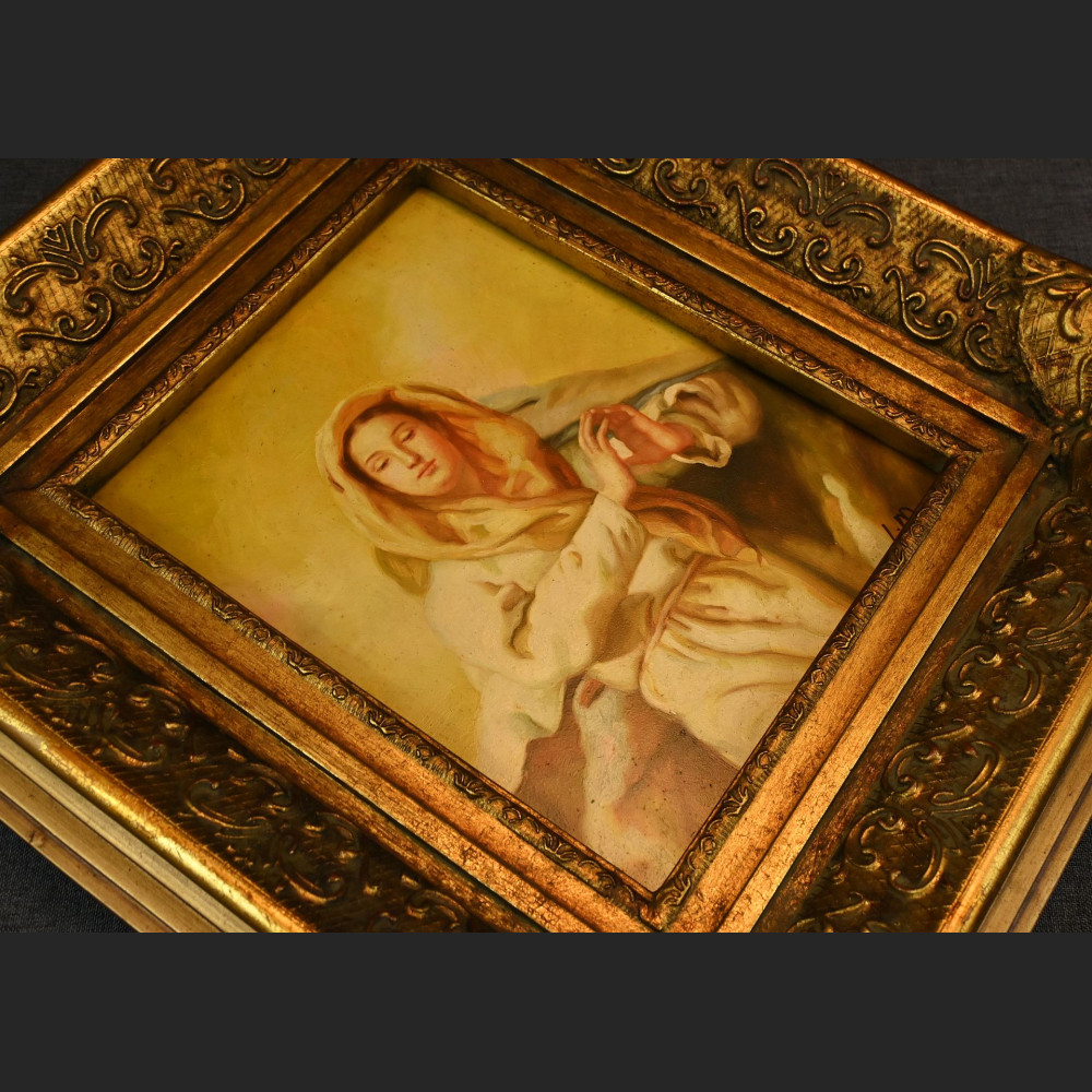 Maryja obraz olejny w ramie  Maryja obraz olejny w ramie