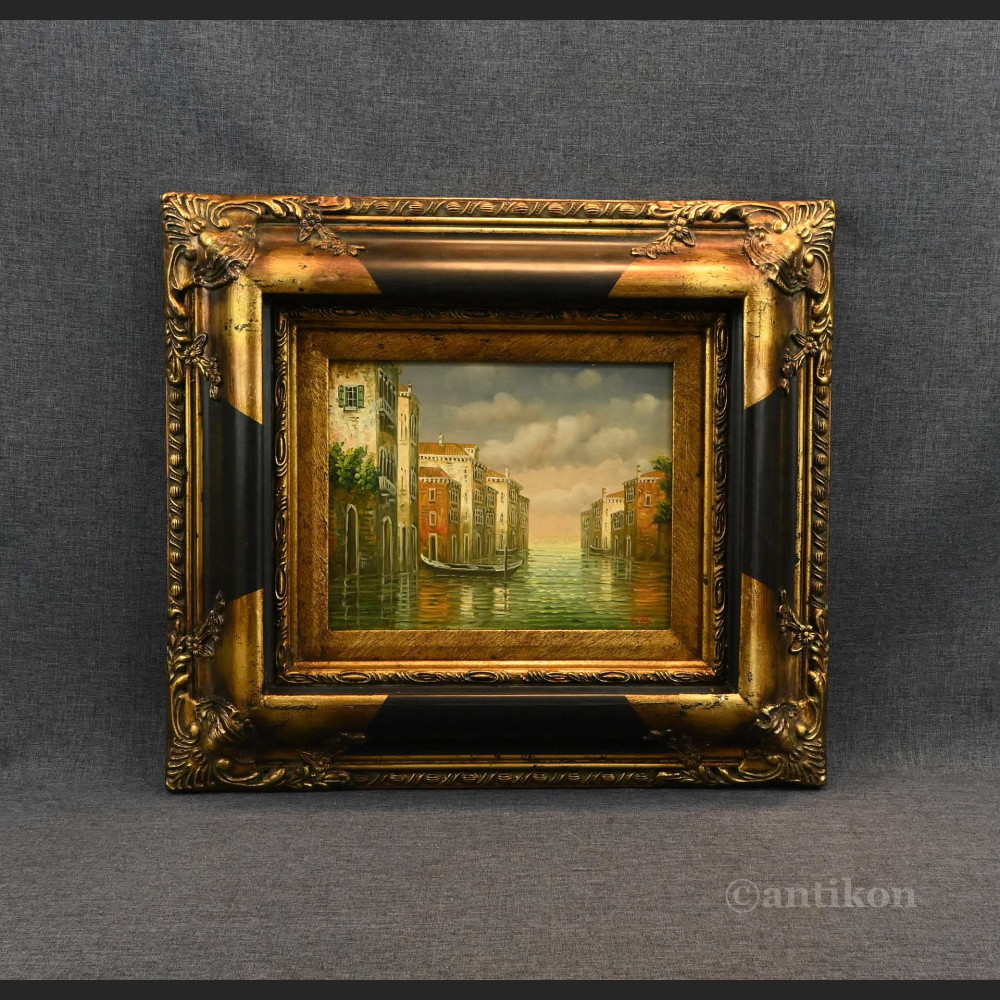Wenecja pejzaż obraz olejny z gondolą 