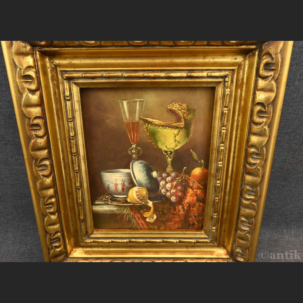 Martwa natura obraz z owocami i nautilusem 