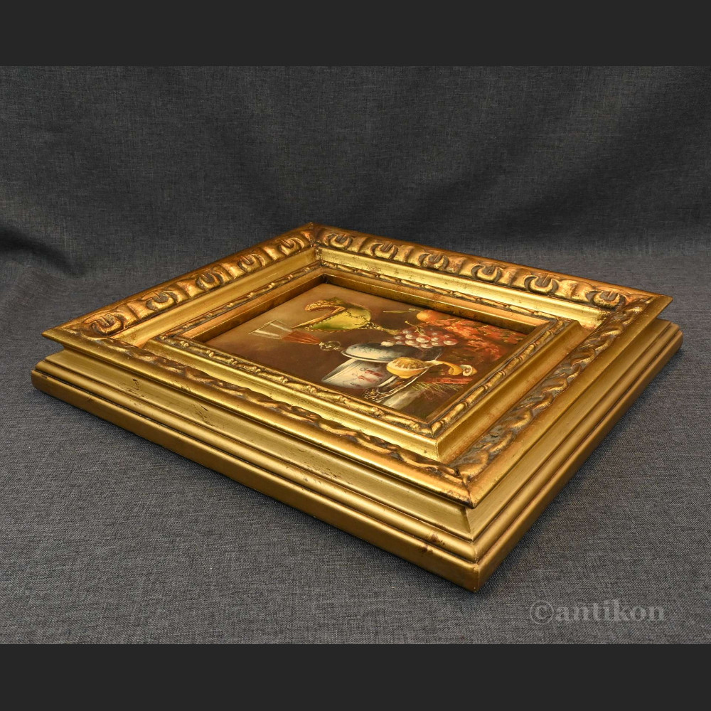 Martwa natura obraz z owocami i nautilusem 