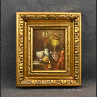 Martwa natura obraz z owocami i nautilusem 