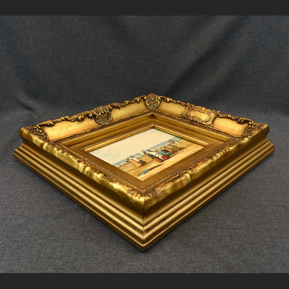 Arystokracja na plaży obraz impresja w ramie Arystokracja na plaży obraz impresja w ramie