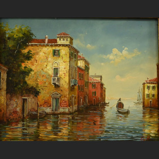 Wenecja obraz olejny piękna rama 