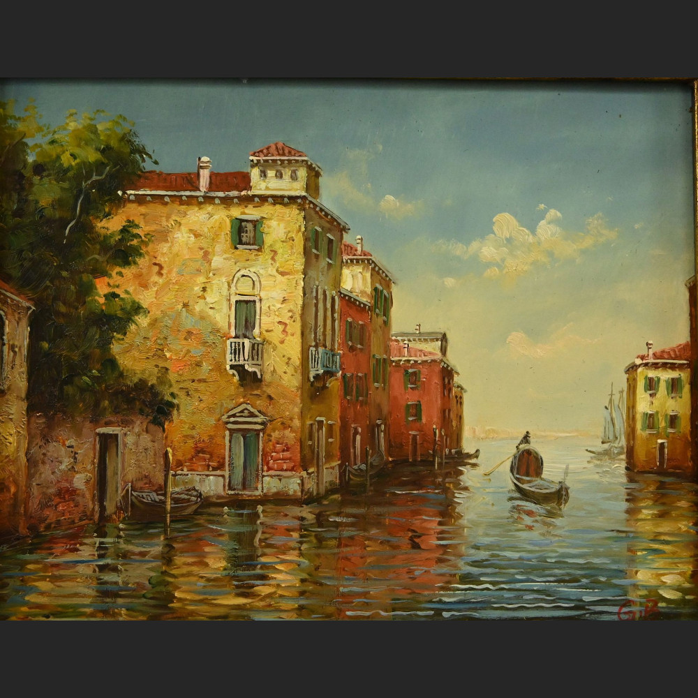 Wenecja obraz olejny piękna rama 