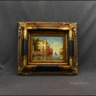 Wenecja obraz olejny piękna rama 