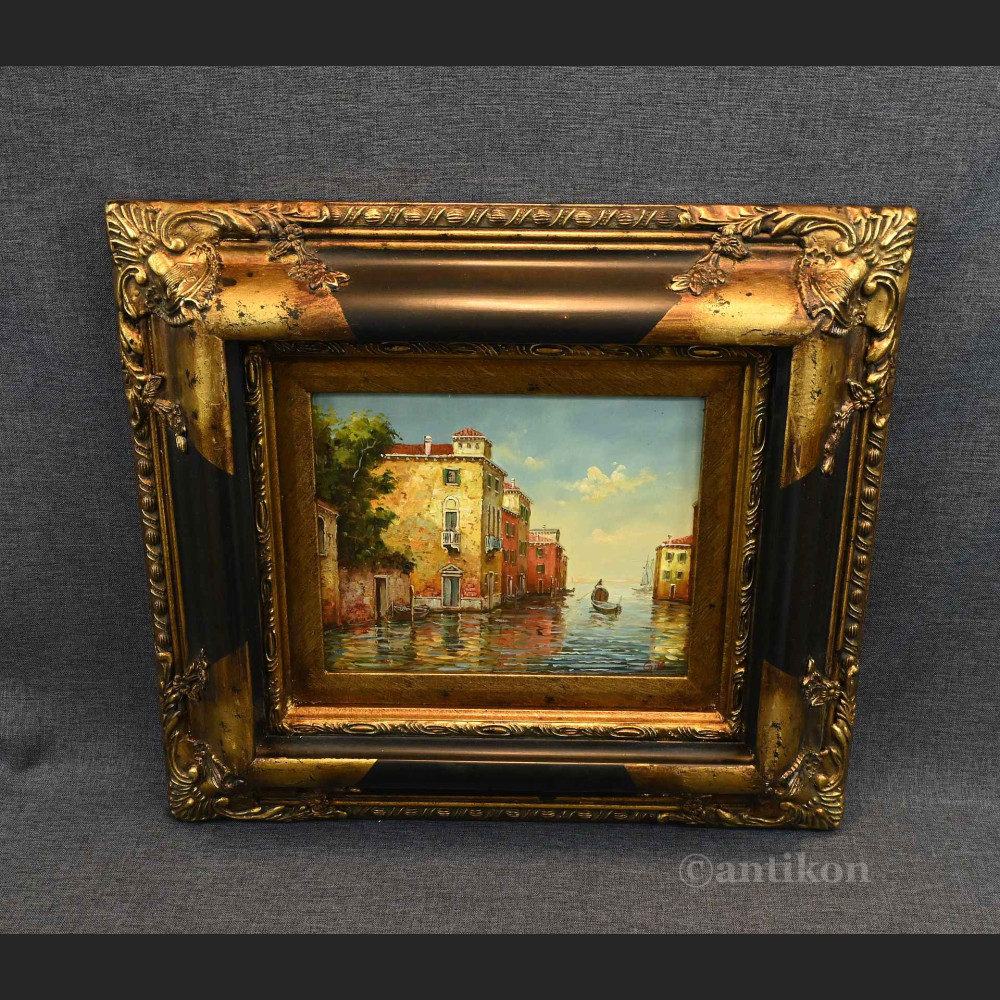 Wenecja obraz olejny piękna rama 