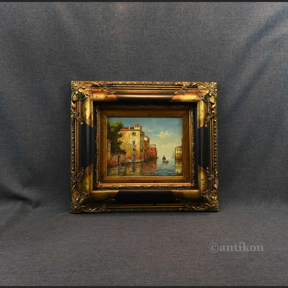 Wenecja obraz olejny piękna rama 