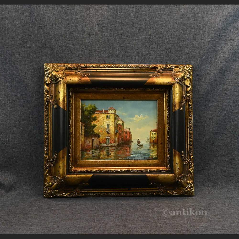 Wenecja obraz olejny piękna rama 