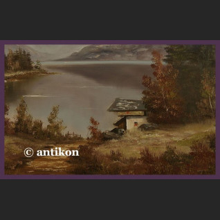 PRZEŚLICZNY STARY OLEJ NA PŁÓTNIE GÓRSKI PEJZAŻ AUKCYJNY ARTYSTA