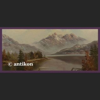 PRZEŚLICZNY STARY OLEJ NA PŁÓTNIE GÓRSKI PEJZAŻ AUKCYJNY ARTYSTA