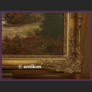 PRZEŚLICZNY STARY OLEJ NA PŁÓTNIE GÓRSKI PEJZAŻ AUKCYJNY ARTYSTA