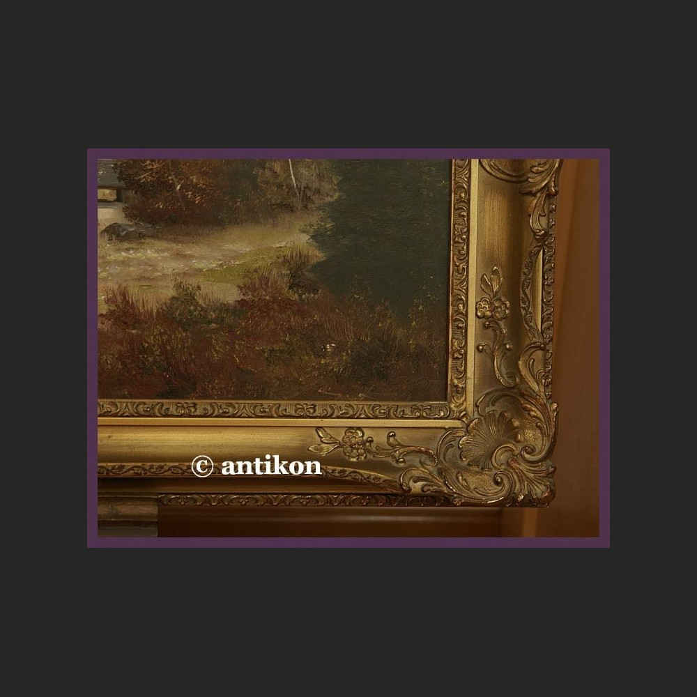 PRZEŚLICZNY STARY OLEJ NA PŁÓTNIE GÓRSKI PEJZAŻ AUKCYJNY ARTYSTA