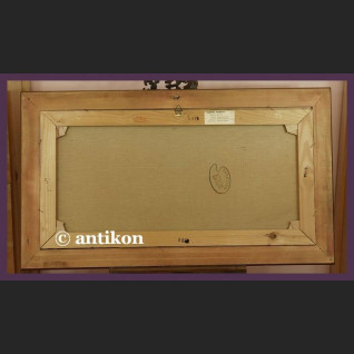 PRZEŚLICZNY STARY OLEJ NA PŁÓTNIE GÓRSKI PEJZAŻ AUKCYJNY ARTYSTA