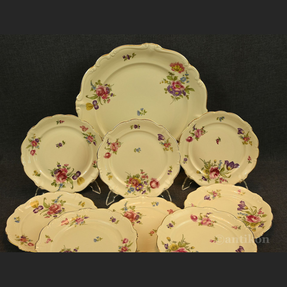 Porcelana Rosenthal komplet talerzy z paterą 