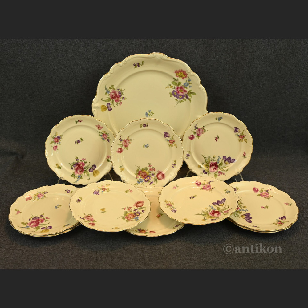 Porcelana Rosenthal komplet talerzy z paterą 