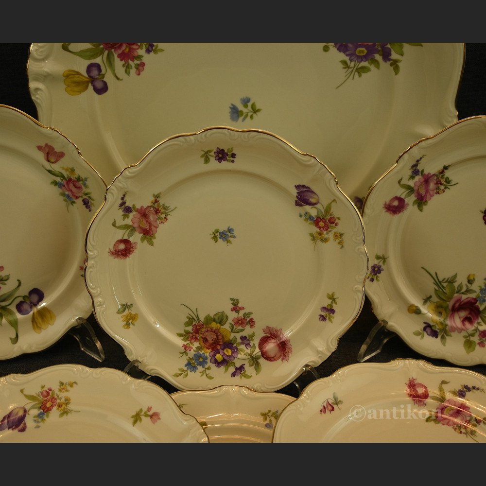 Porcelana Rosenthal komplet talerzy z paterą 