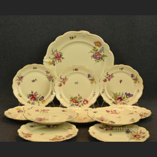 Porcelana Rosenthal komplet talerzy z paterą 