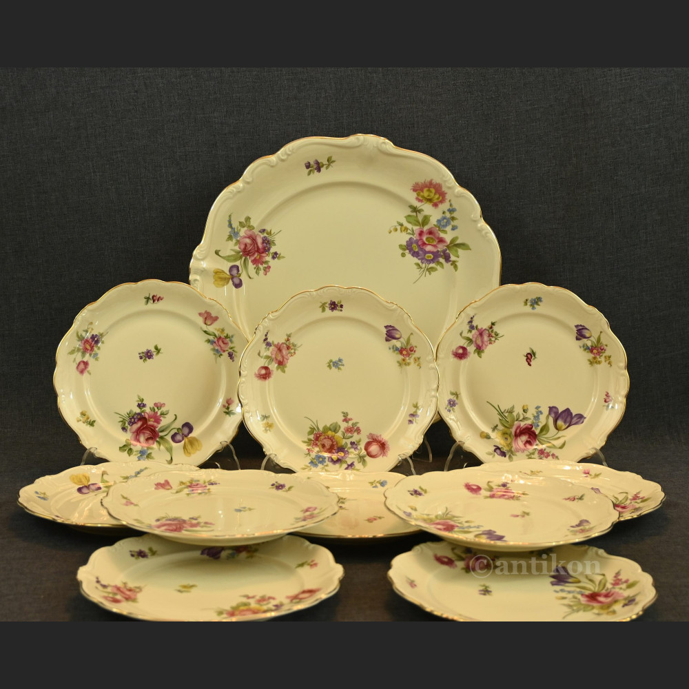 Porcelana Rosenthal komplet talerzy z paterą 