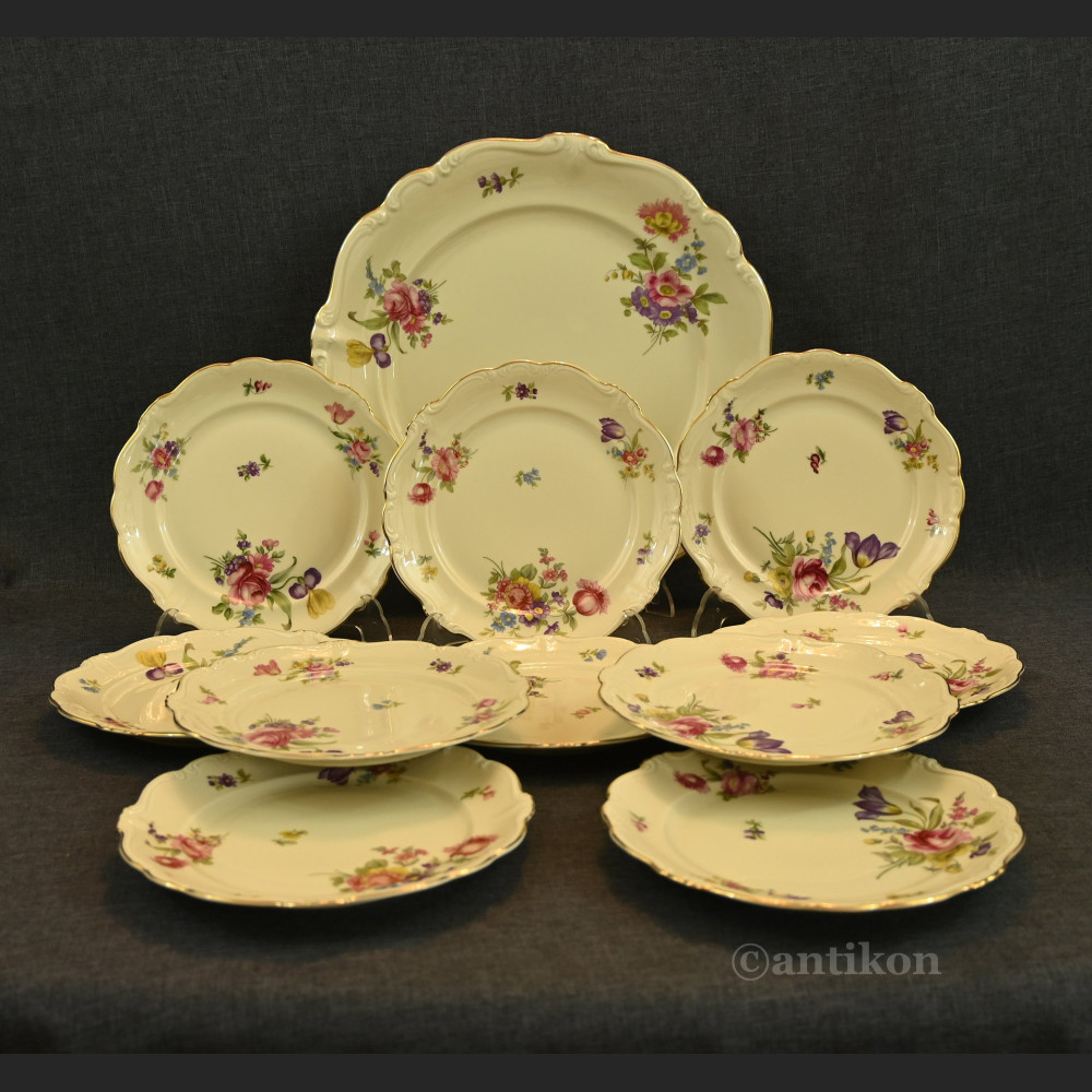 Porcelana Rosenthal komplet talerzy z paterą 