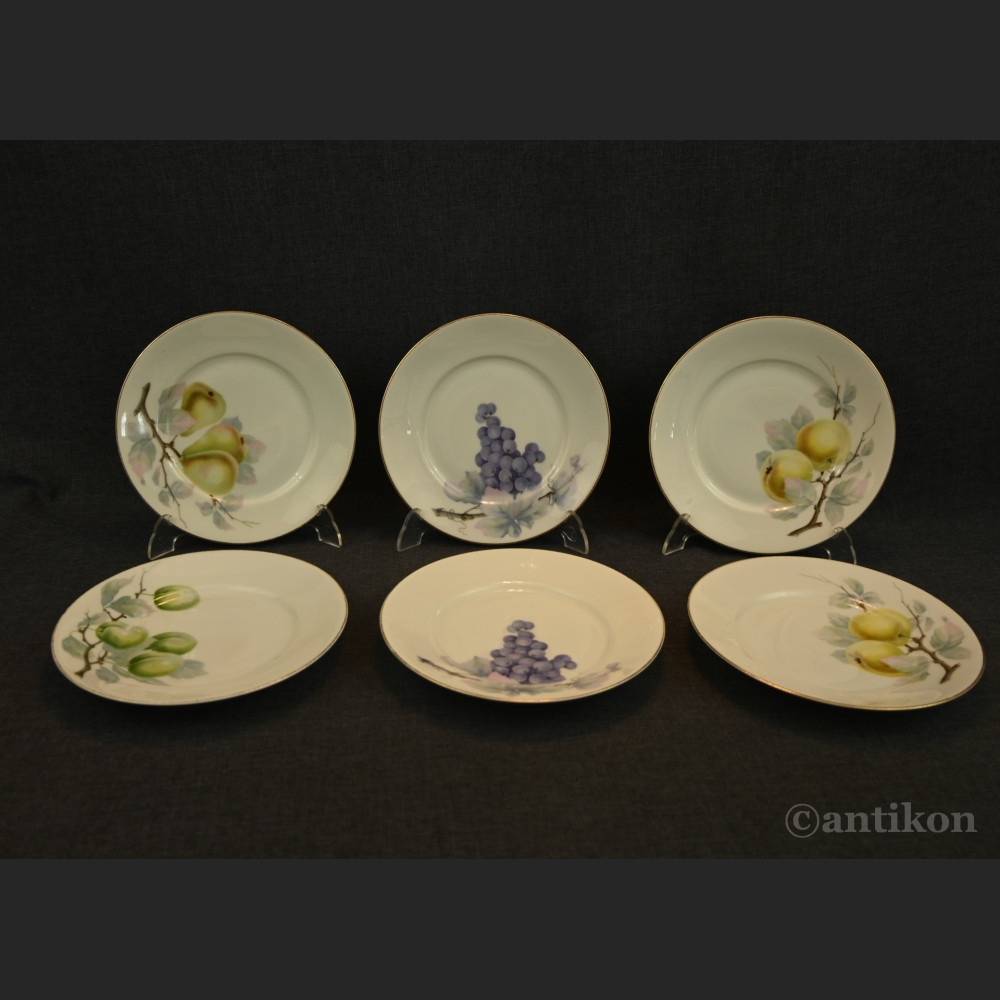 Porcelana Rosenthal stare talerze z owocami 